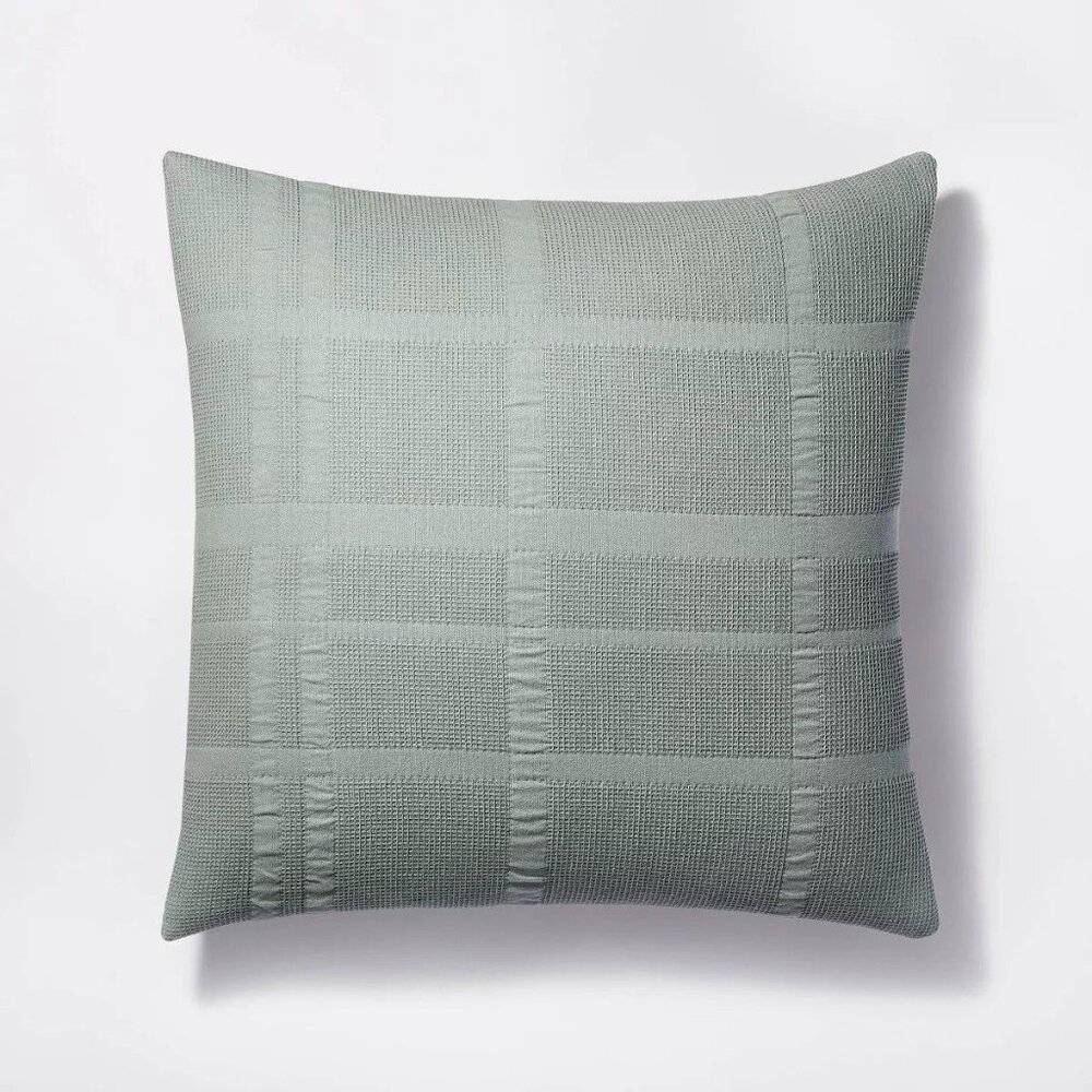 Euro Waffle‎ Matelassé Quilt Sham Lt Teal Green – Threshold Studio McGee Target